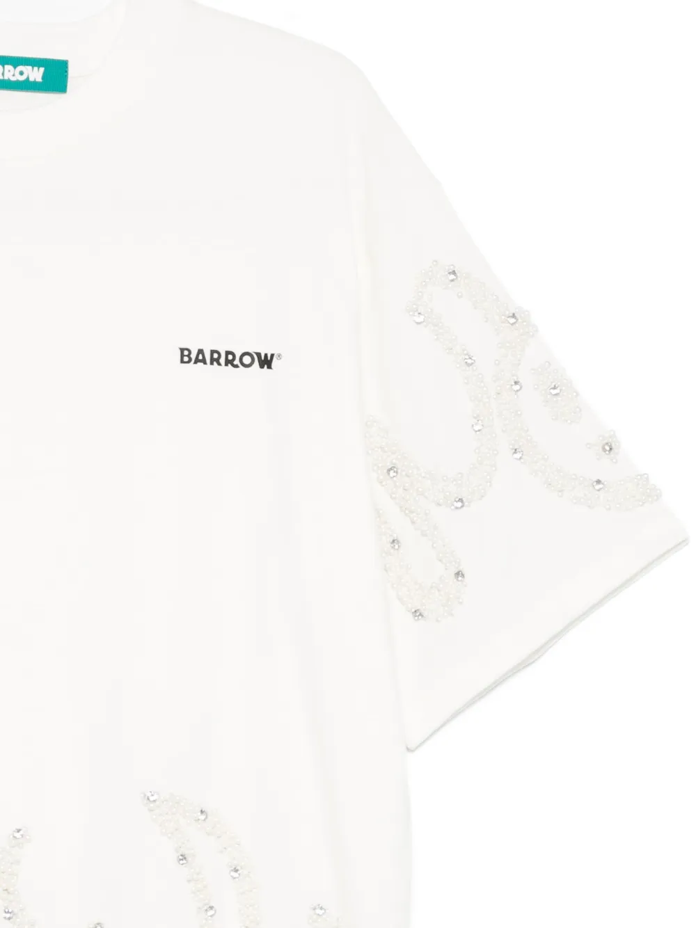 BARROW Verfraaid T-shirt Wit