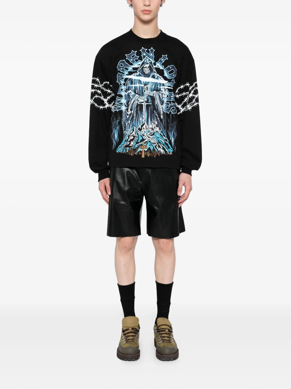 Warren Lotas graphic-print T-shirt - Zwart