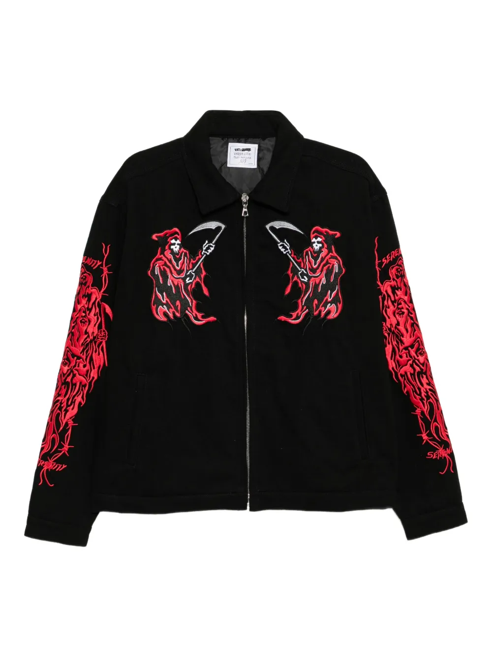 Warren Lotas graphic-embroidered jacket | Black | Image 1