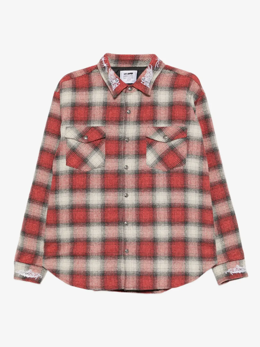 Warren Lotas plaid shirt jacket | Red | Image 1