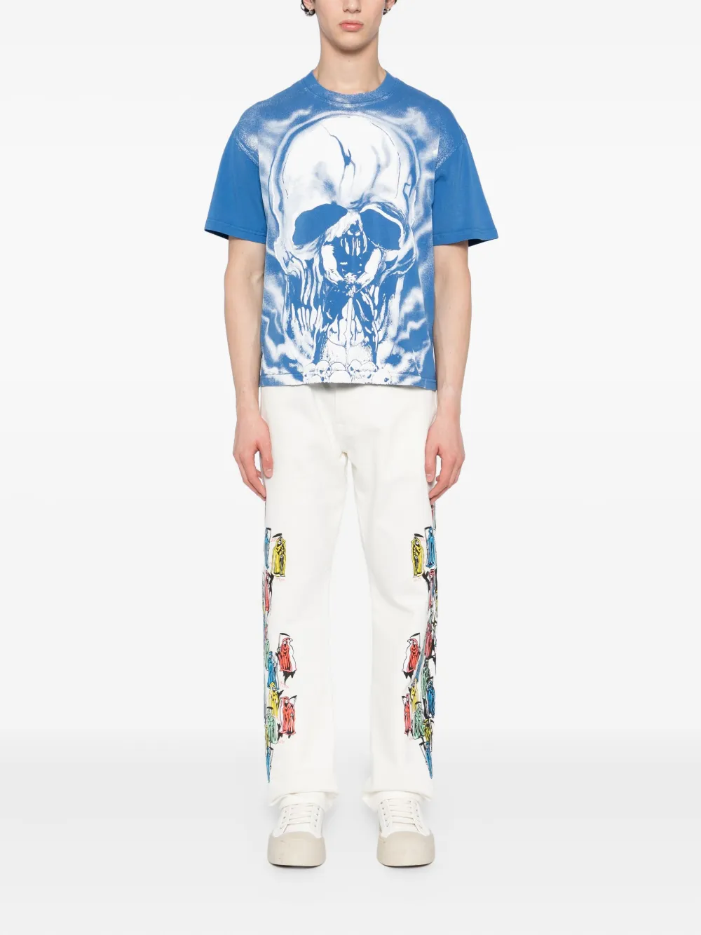 Warren Lotas T-shirt met grafische print - Blauw
