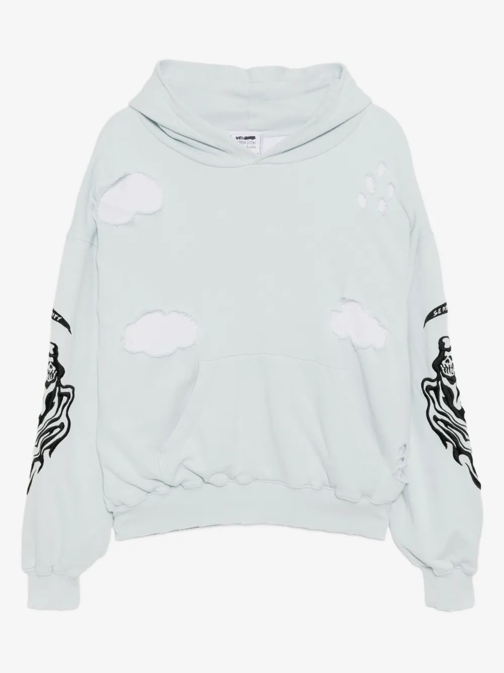 Warren Lotas graphic-embroidered hoodie | Blue | Image 1
