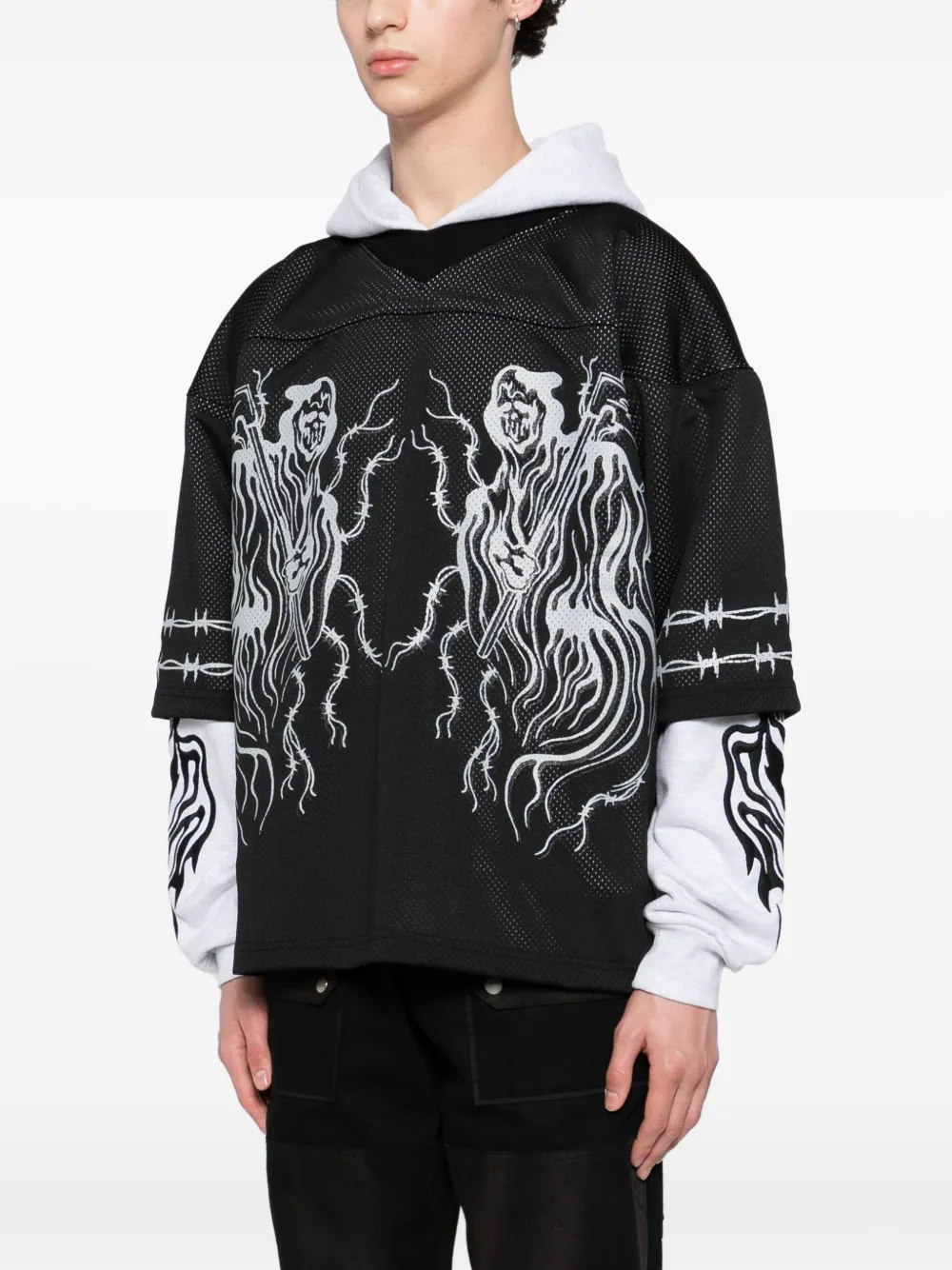 Warren Lotas Graphic-print Hoodie In Black