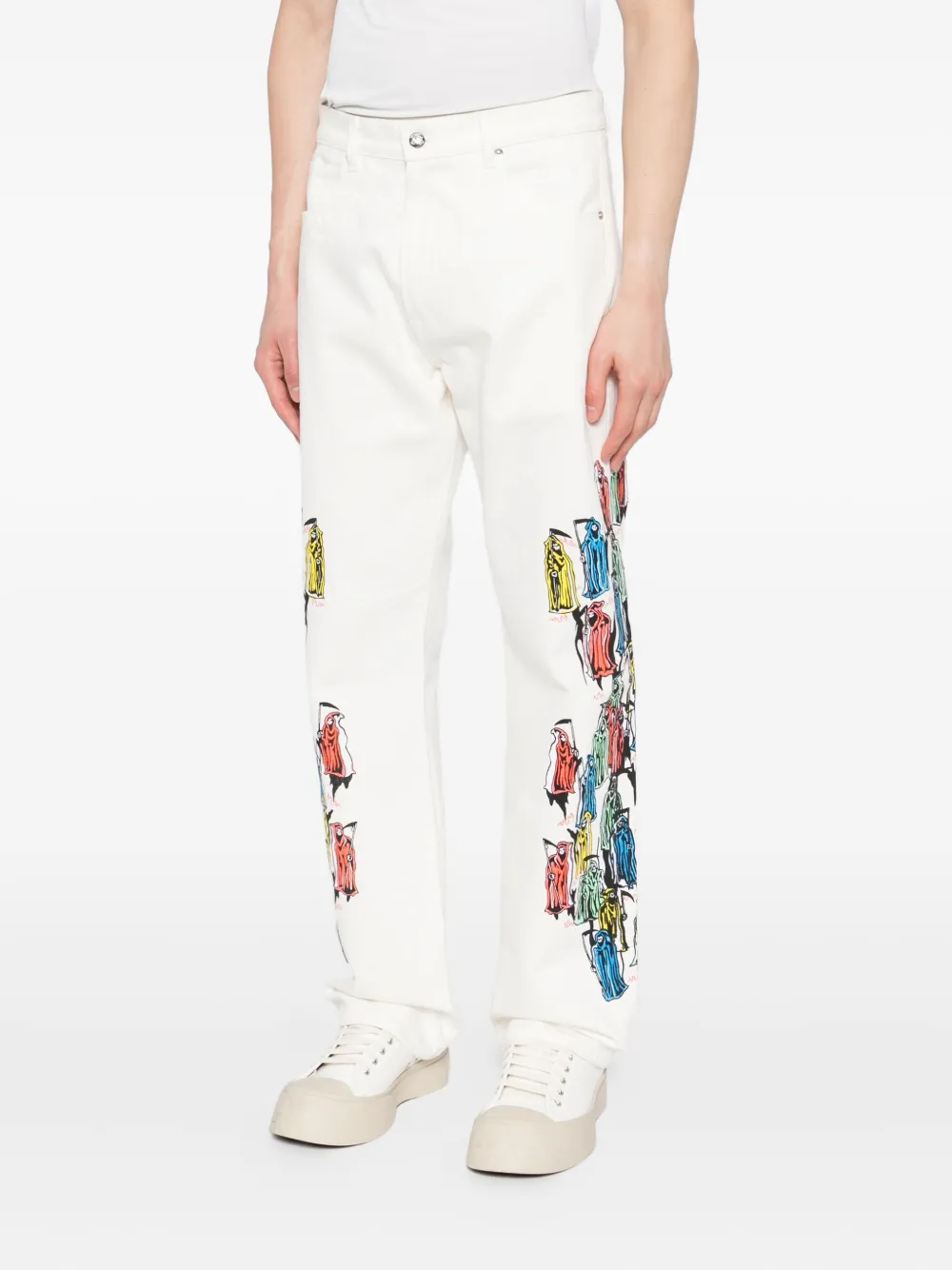  Warren Lotas Graphic-print Jeans - Neutrals 