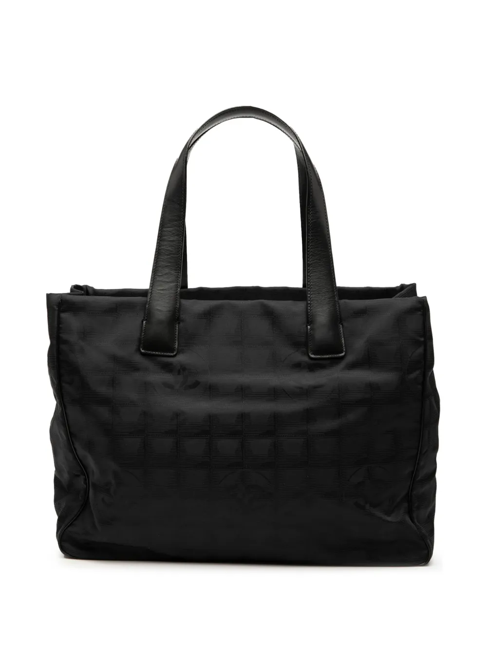 CHANEL Pre-Owned 2003-2004 ニュー トラベル ライン ナイロン トートバッグ - ブラック