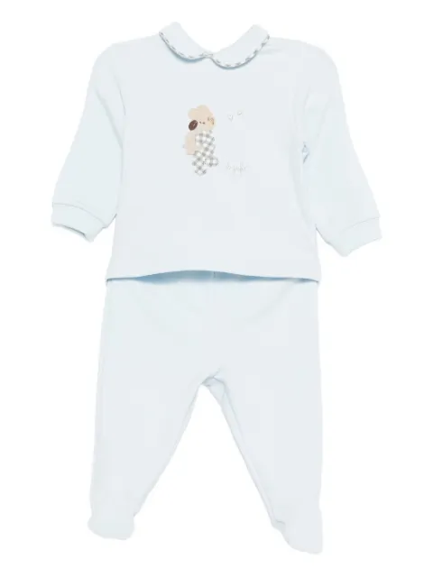 Il Gufo bear-embroidered trousers set (set of two)