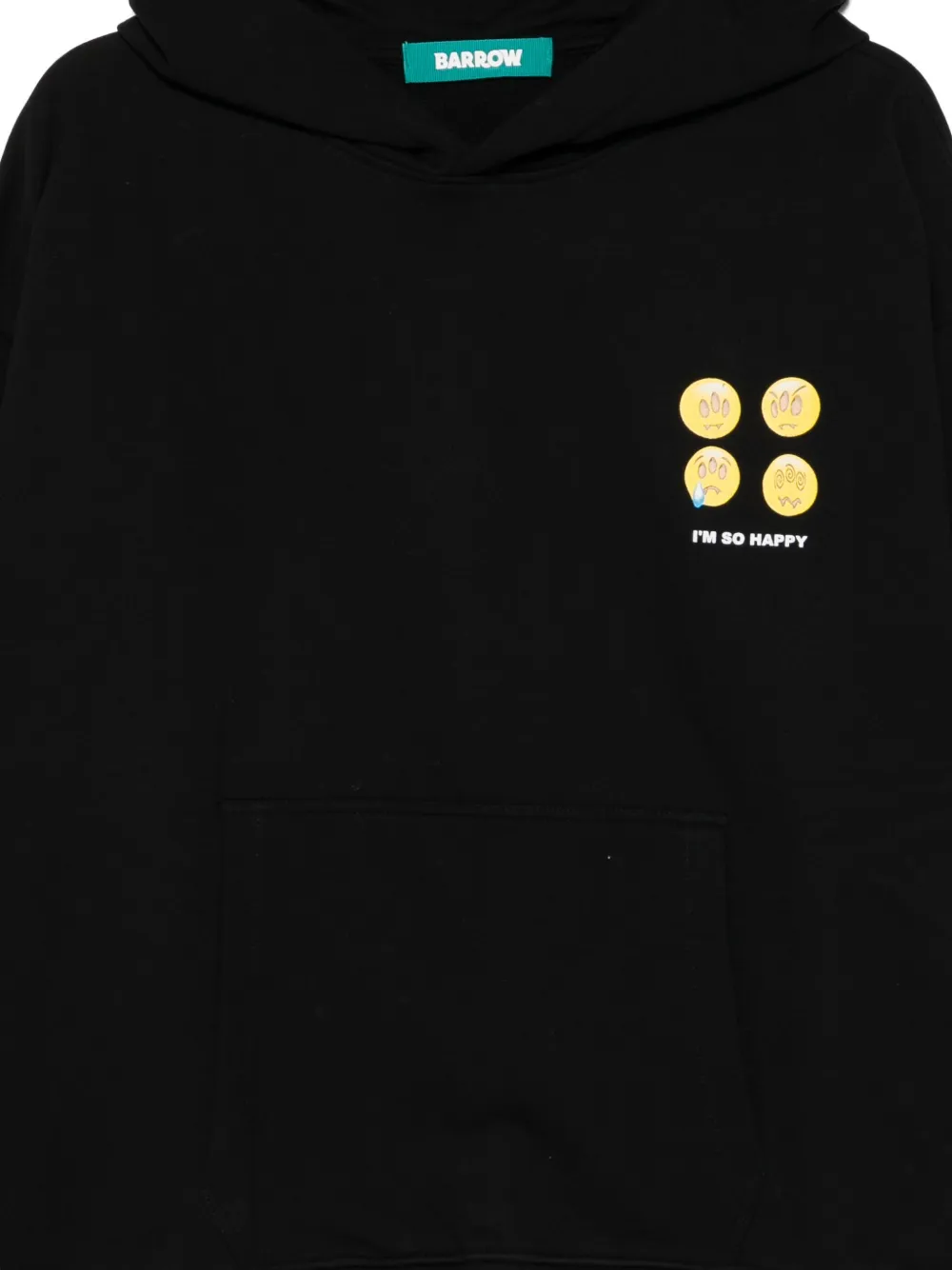 BARROW Hoodie met grafische print Zwart