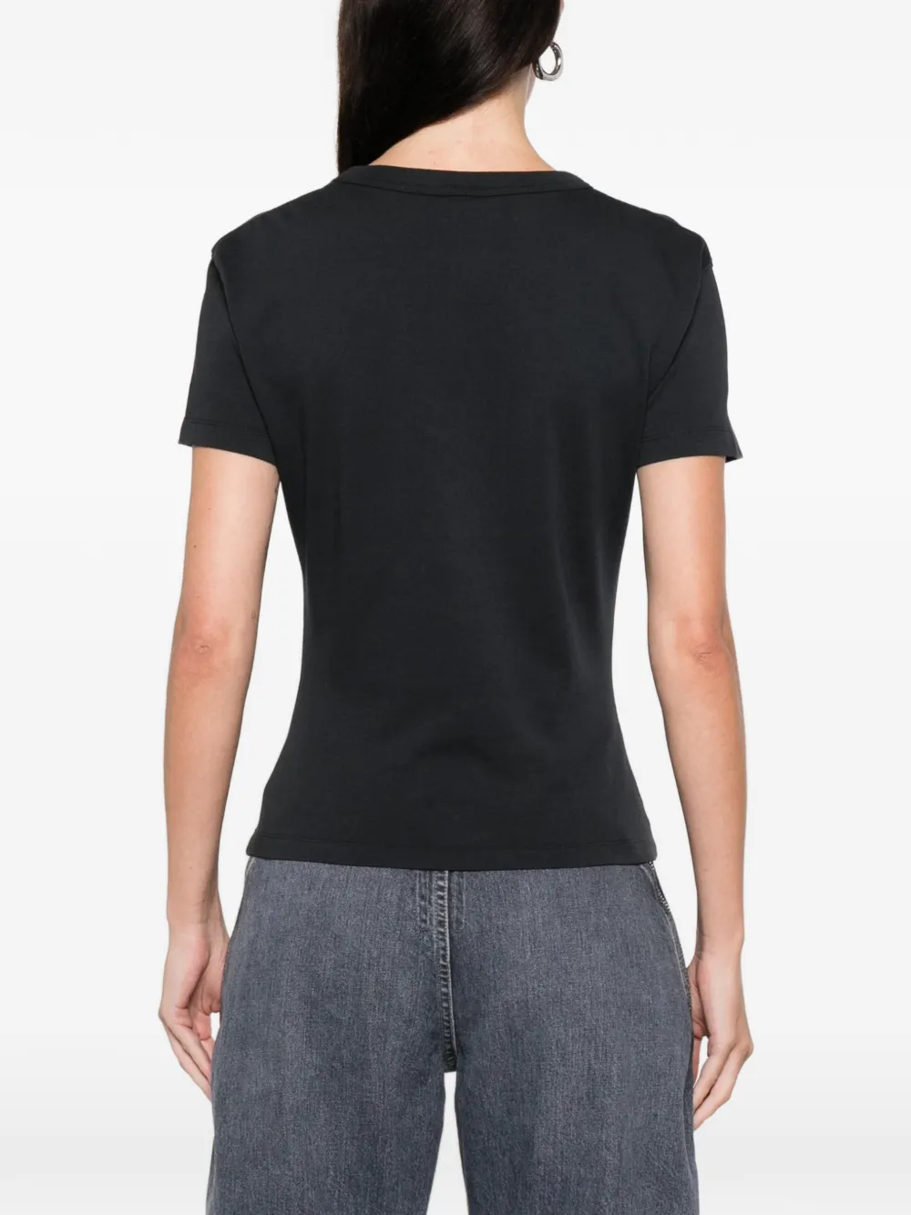 Vaquera Bullet Bra Circular-detail Top In Black