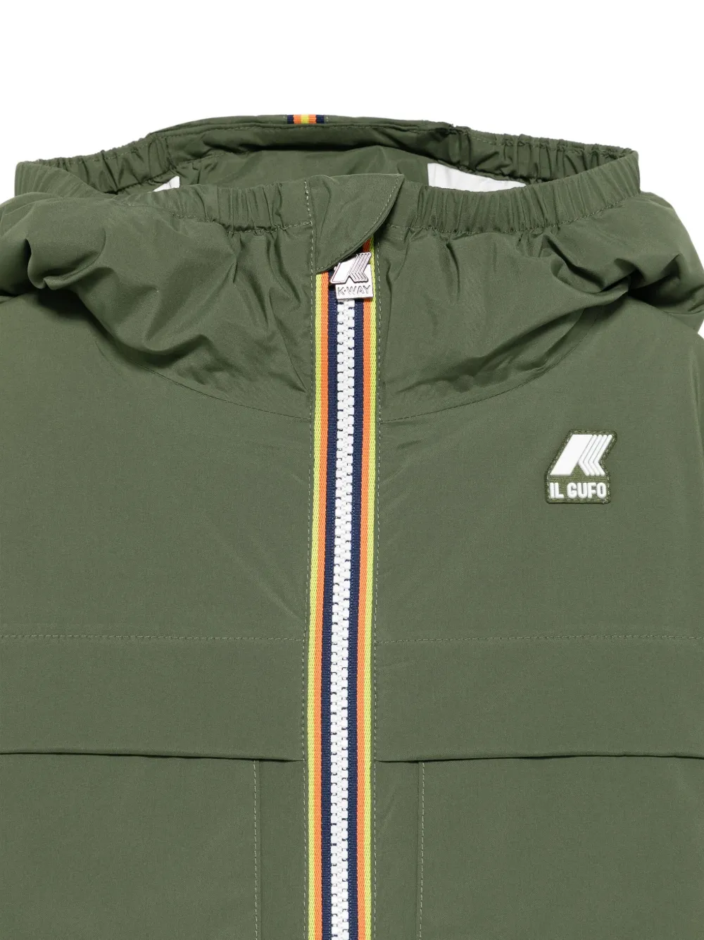 Il Gufo x K-Way jack met rits Groen