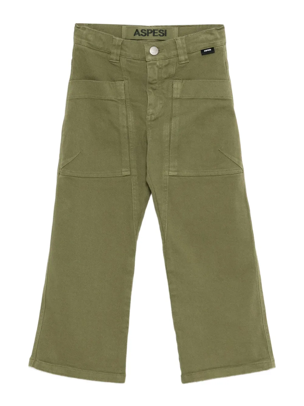Aspesi Kids button-fastening trousers | Green | Image 1