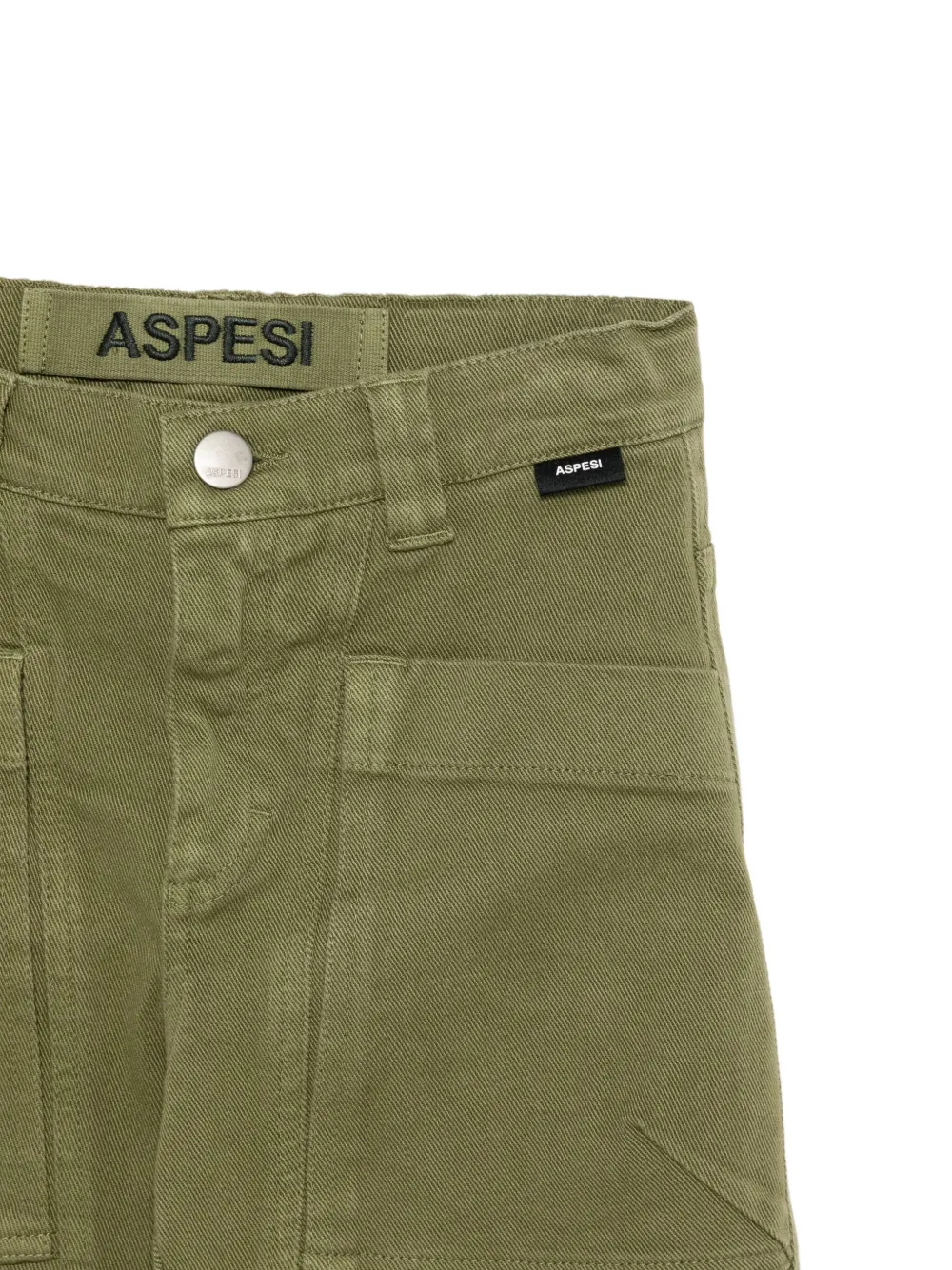 Aspesi Kids Broek met knoopsluiting Groen