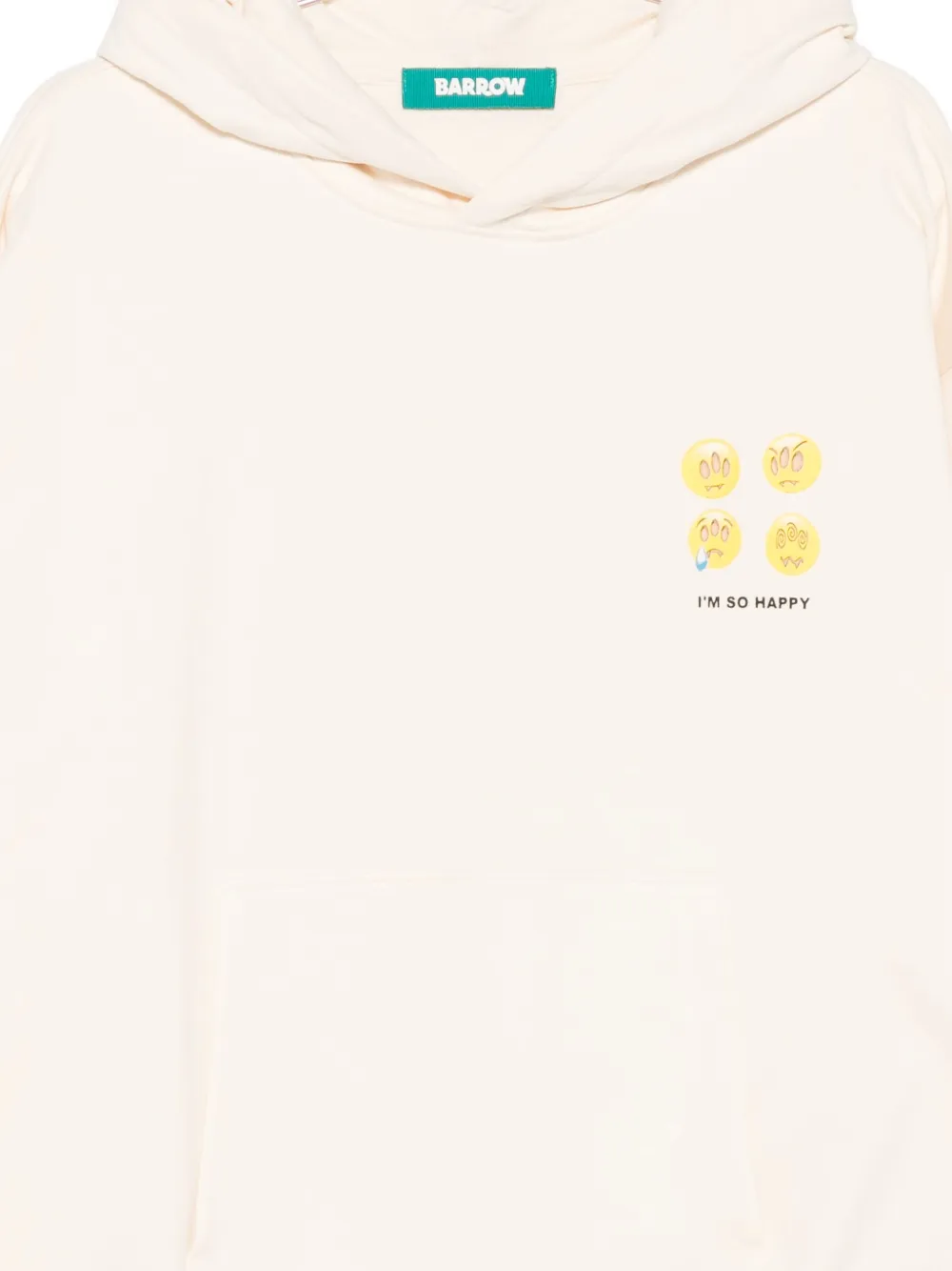 BARROW Sweater met grafische print en capuchon Wit