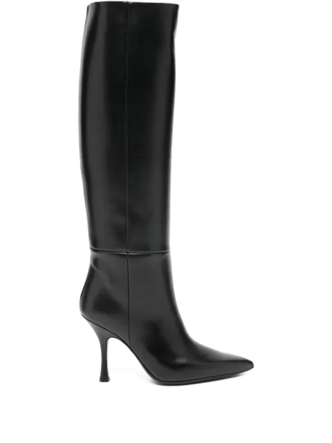 Anna F. 100mm pointed leather boots