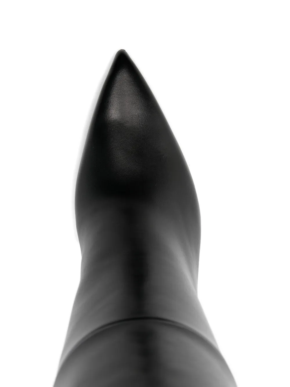 Anna F 100mm Pointed Leather Boots In Black