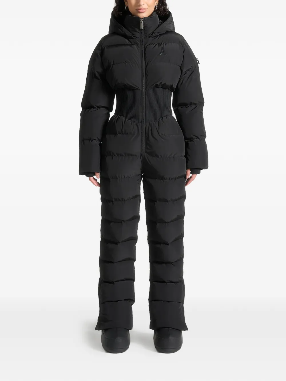 Manière De Voir Manya Skianzug mit Corsage - Schwarz