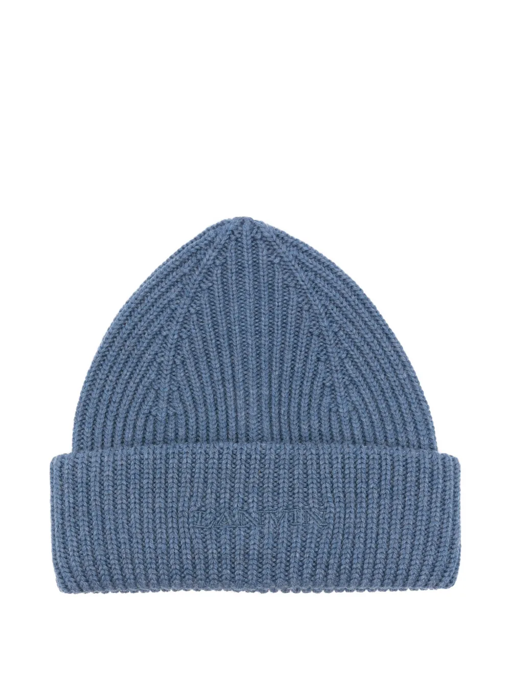 Lanvin ribbed-logo beanie hat | Blue | Image 1
