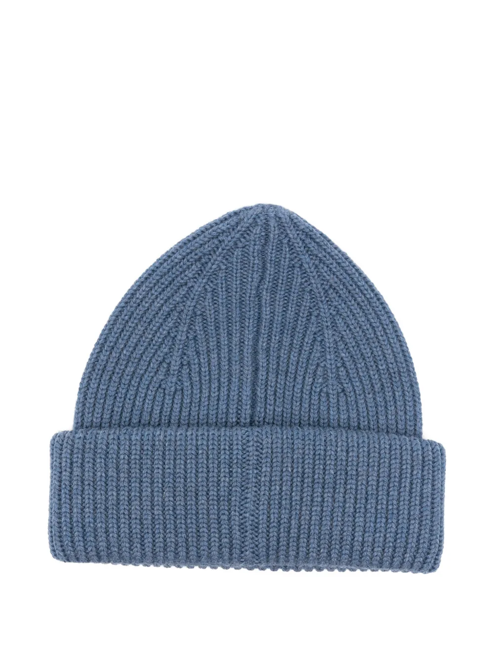 Lanvin ribbed-logo beanie hat - Blauw