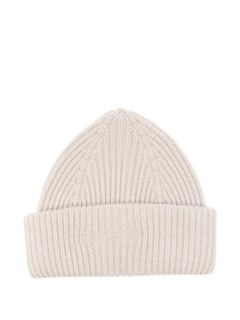 Lanvin ribbed beanie hat