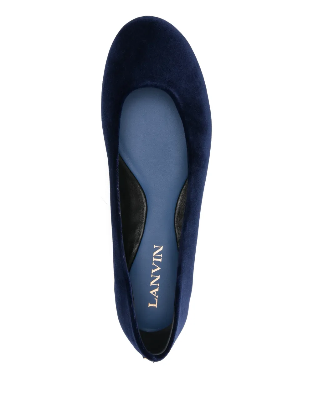 Lanvin Round Ballet Flats In Blue