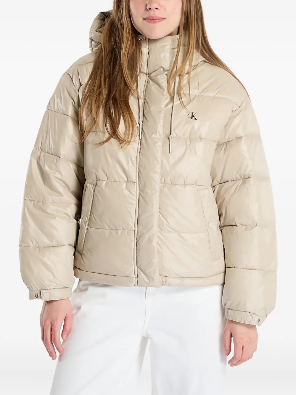 Calvin Klein Shine puffer jacket | Neutrals | Image 1