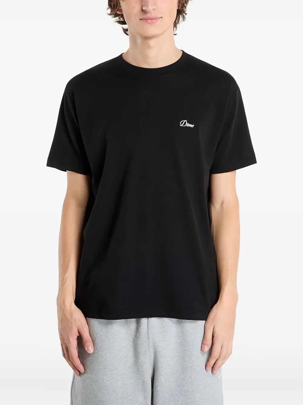 dime playera con logo cursivo | negro | Image 1