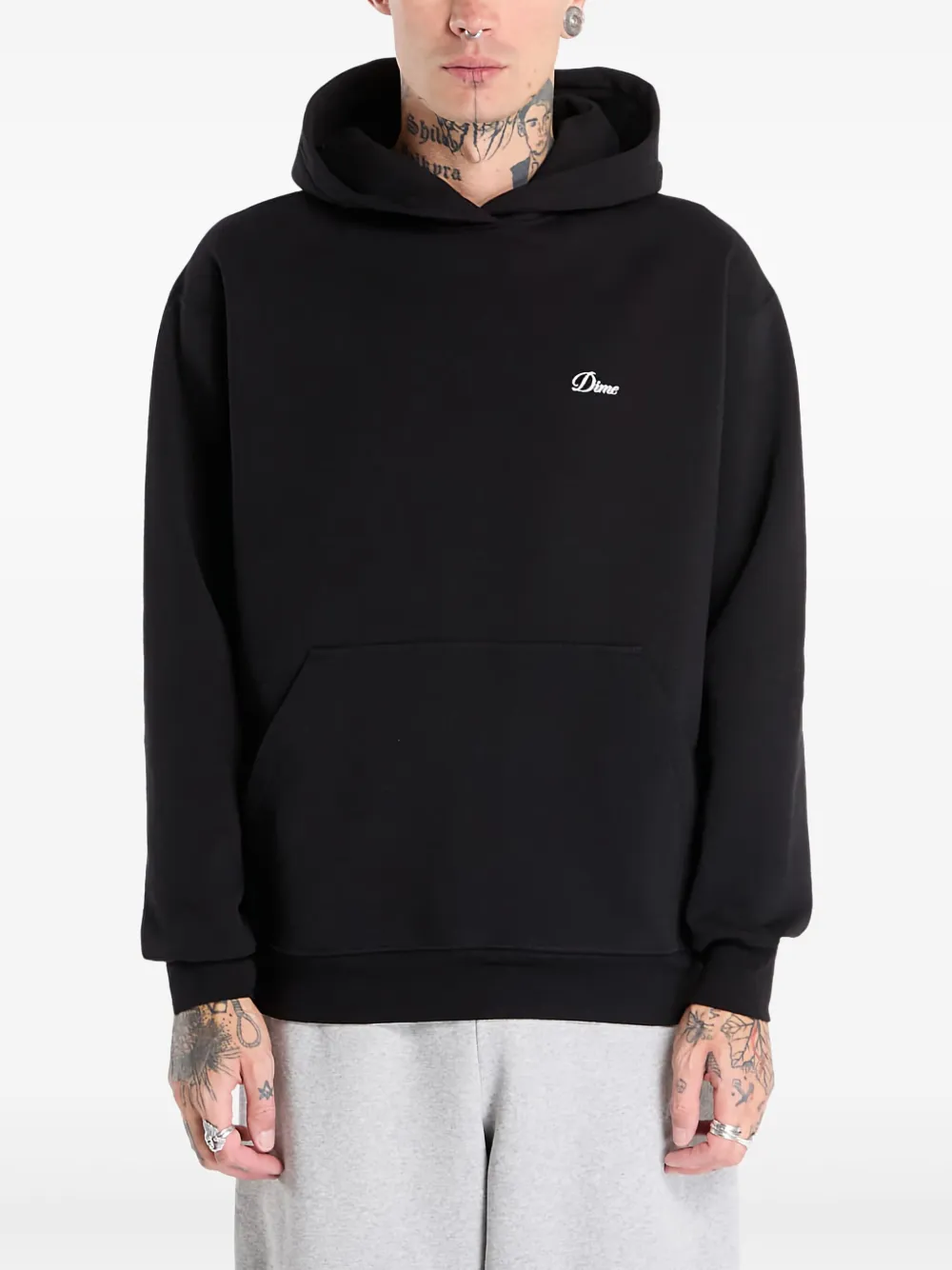 dime Cursive-logo hoodie | Black | Image 1