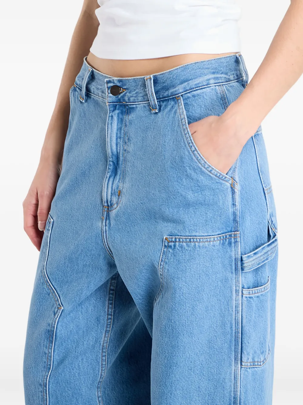 Carhartt WIP Brandon broek met dubbele knie Blauw