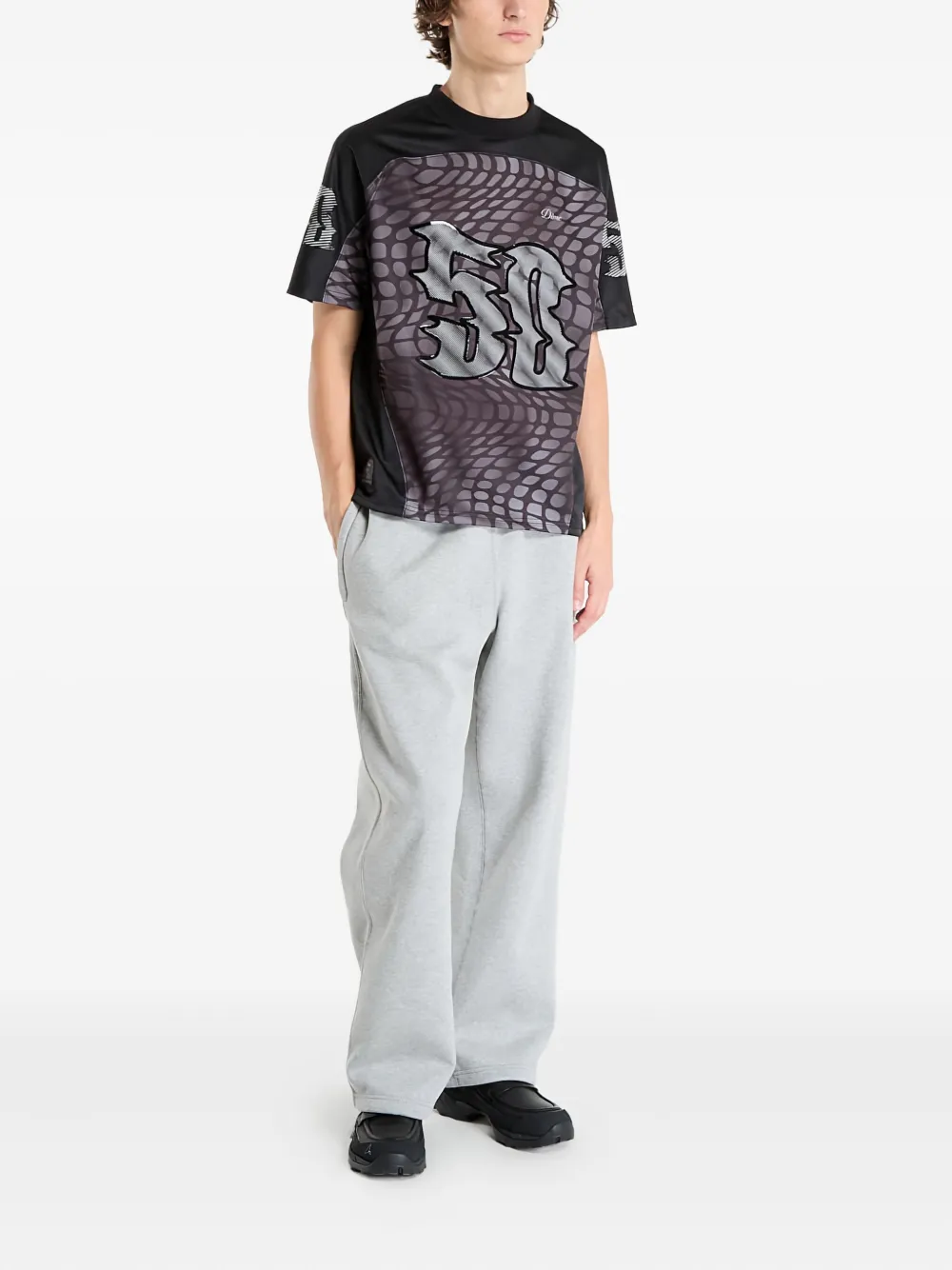 dime N50 T-shirt met grafische print Zwart