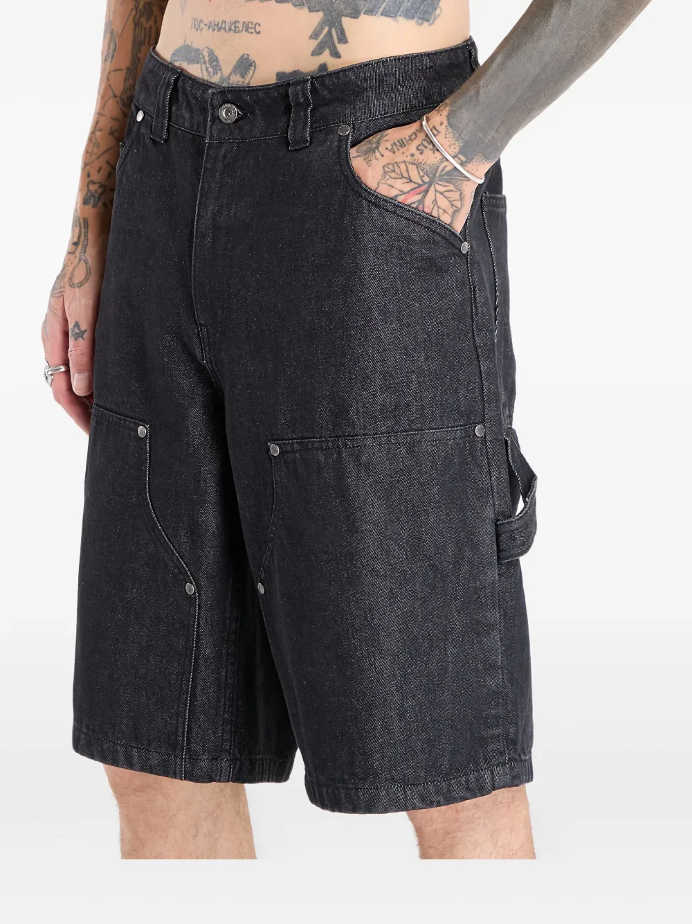 dime Carpenter denim shorts Zwart