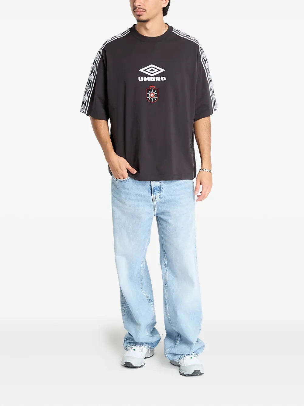 UMBRO tape-detail T-shirt - Grijs