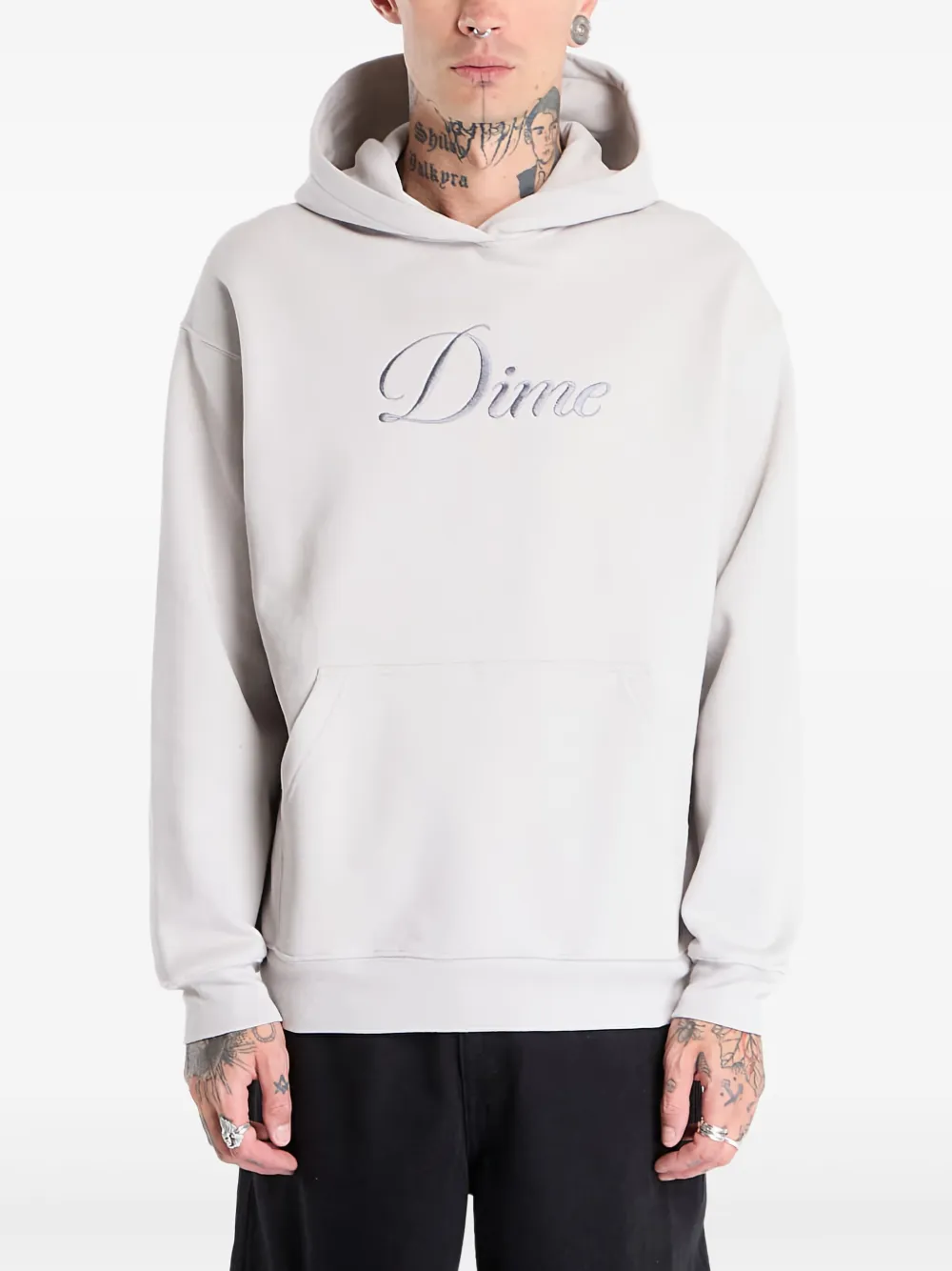 dime cursive-logo hoodie | Neutrals | Image 1