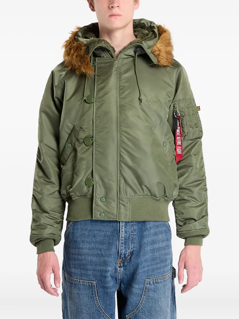 Alpha Industries hooded heritage jacket | Green | Image 1