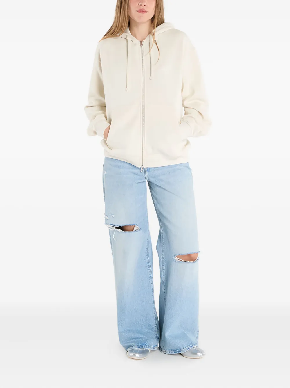 dime cursive zip-up hoodie | Hoodies | Image 2