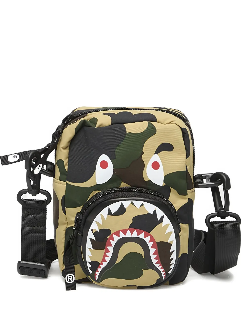A Bathing Ape Camo Shark Mini Shoulder Bag In Multi