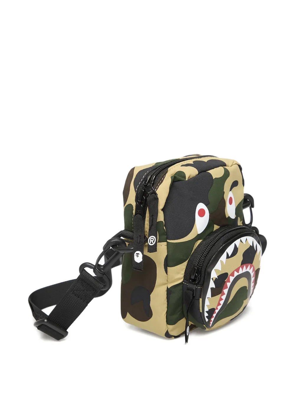 A Bathing Ape Camo Shark Mini Shoulder Bag In Multi