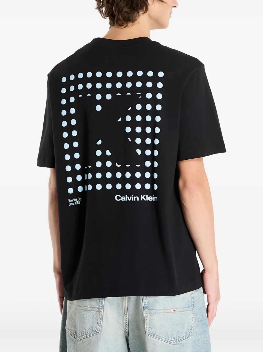 Calvin Klein T-shirt met grafische print Zwart