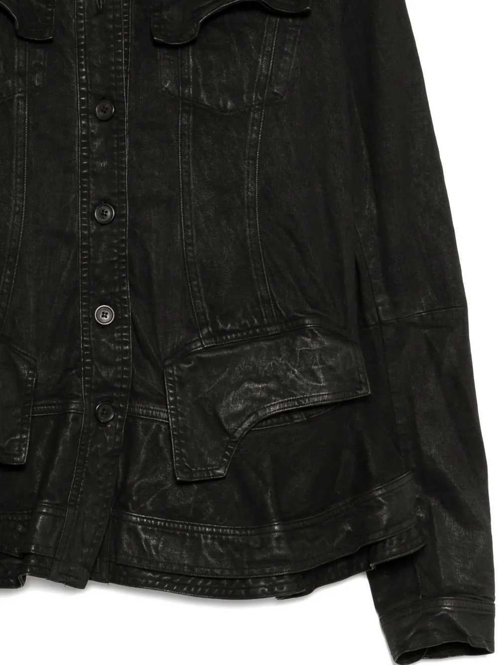 Rundholz Cotton Collared Jacket In Black