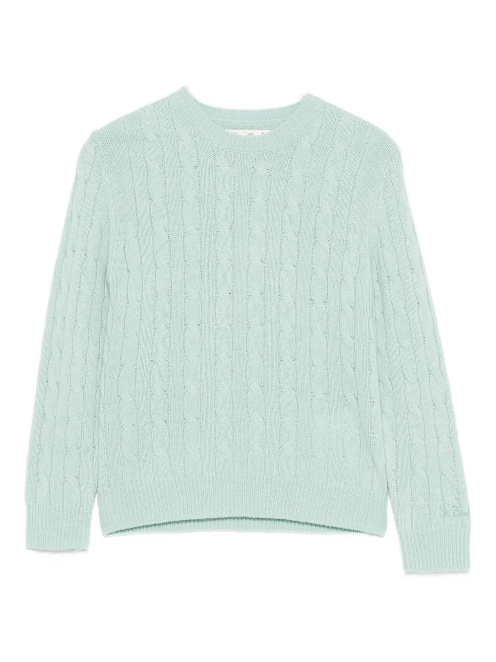 MC2 Saint Barth Kids cable-knit crew-neck sweater - Verde