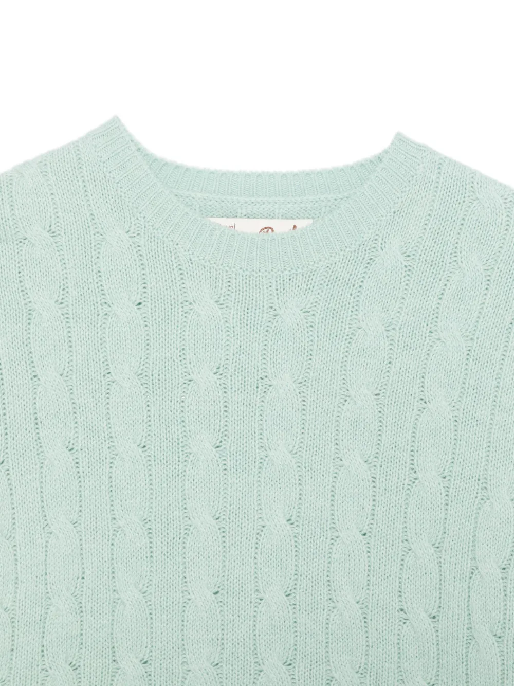 MC2 Saint Barth Kids Kabelgebreide trui Groen