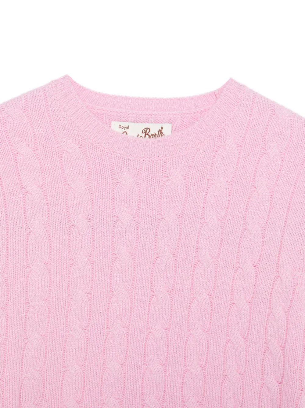 MC2 Saint Barth Kids Kabelgebreide trui Roze