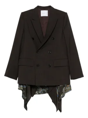 Sacai ダブルジャケット | ブラック | FARFETCH JP