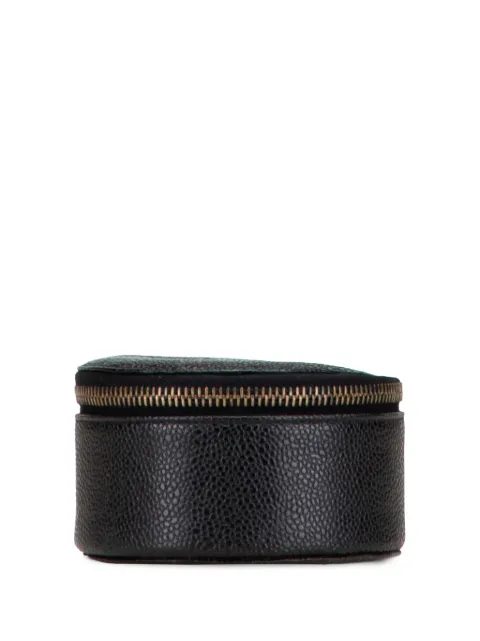 CHANEL Pre-Owned 1994-1996 Caviar Round Travel Jewelry Case