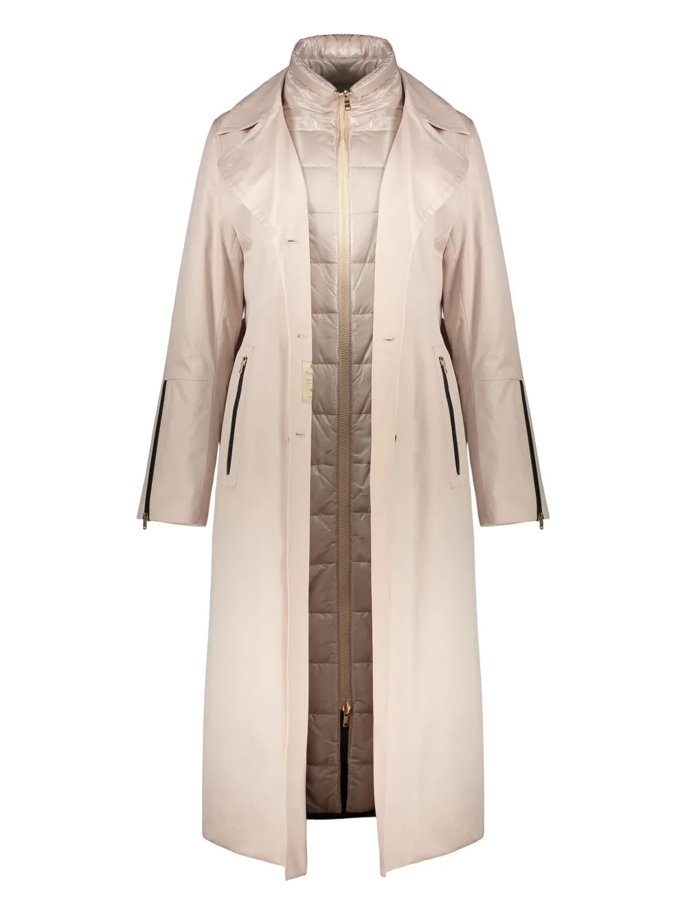 Herno Button Double-breasted Trench Coat In Neutral