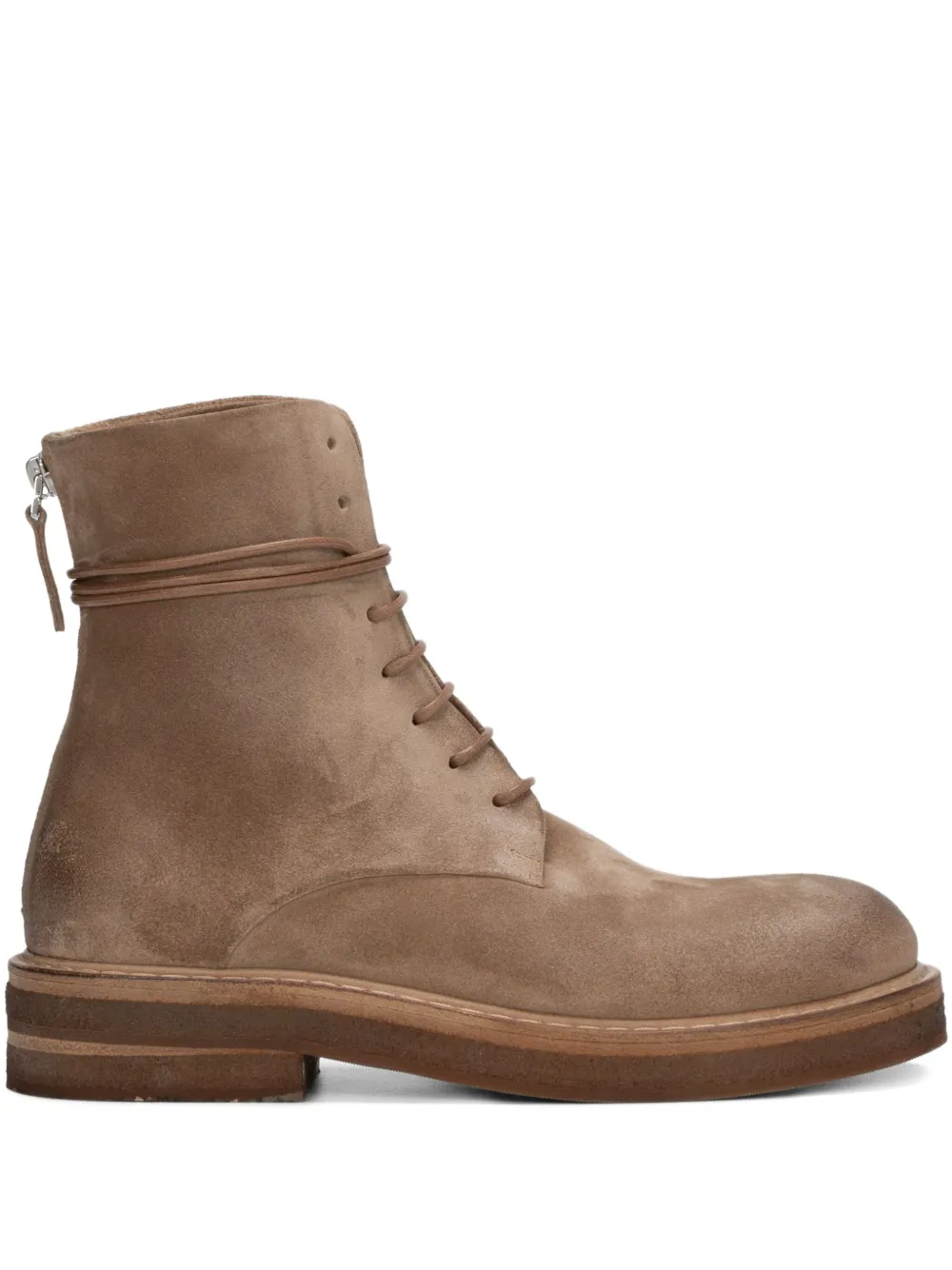 Marsèll Parrucca Lace-up Zip Boot In Neutral