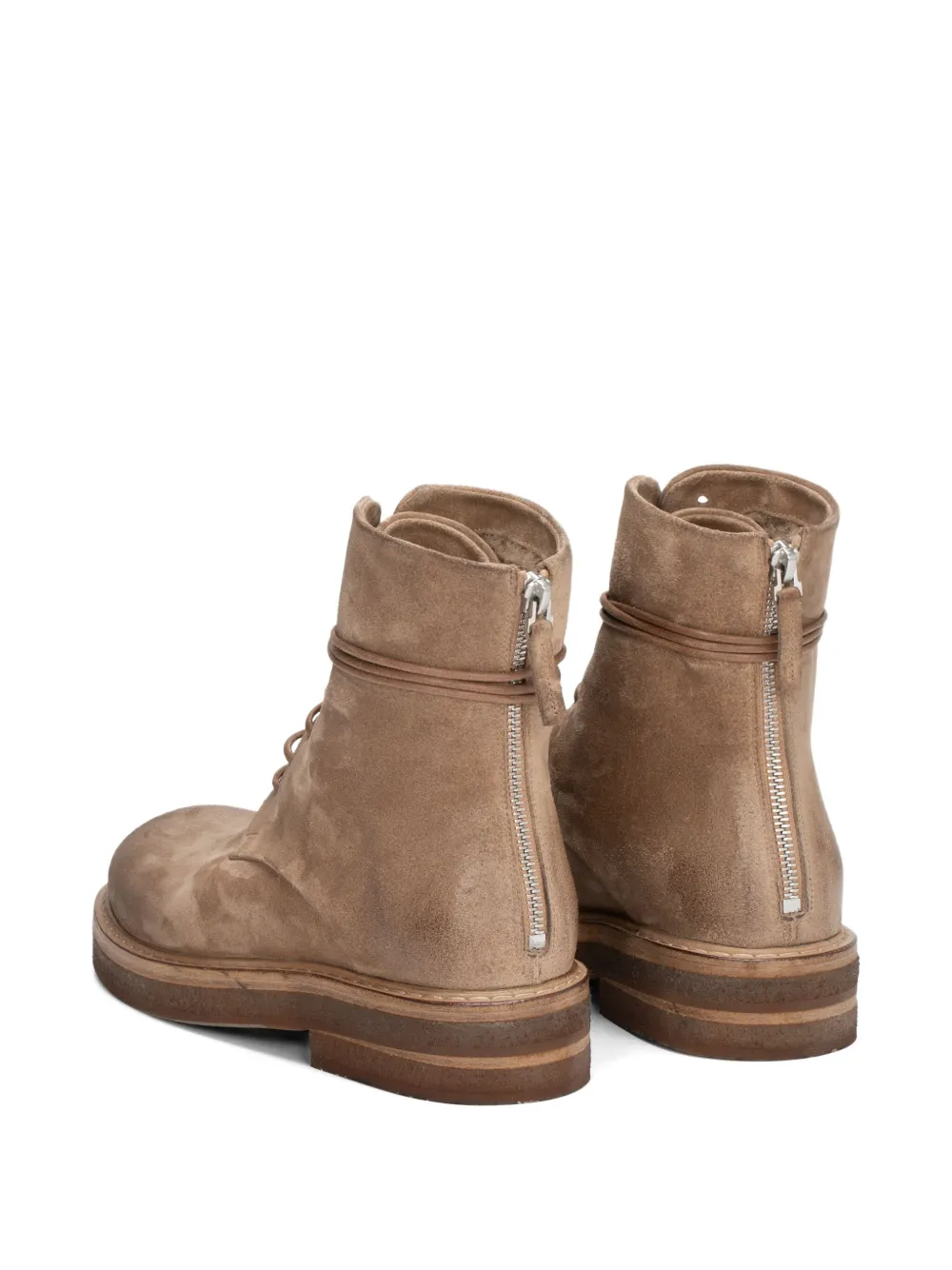 Marsèll Parrucca Lace-up Zip Boot In Neutral