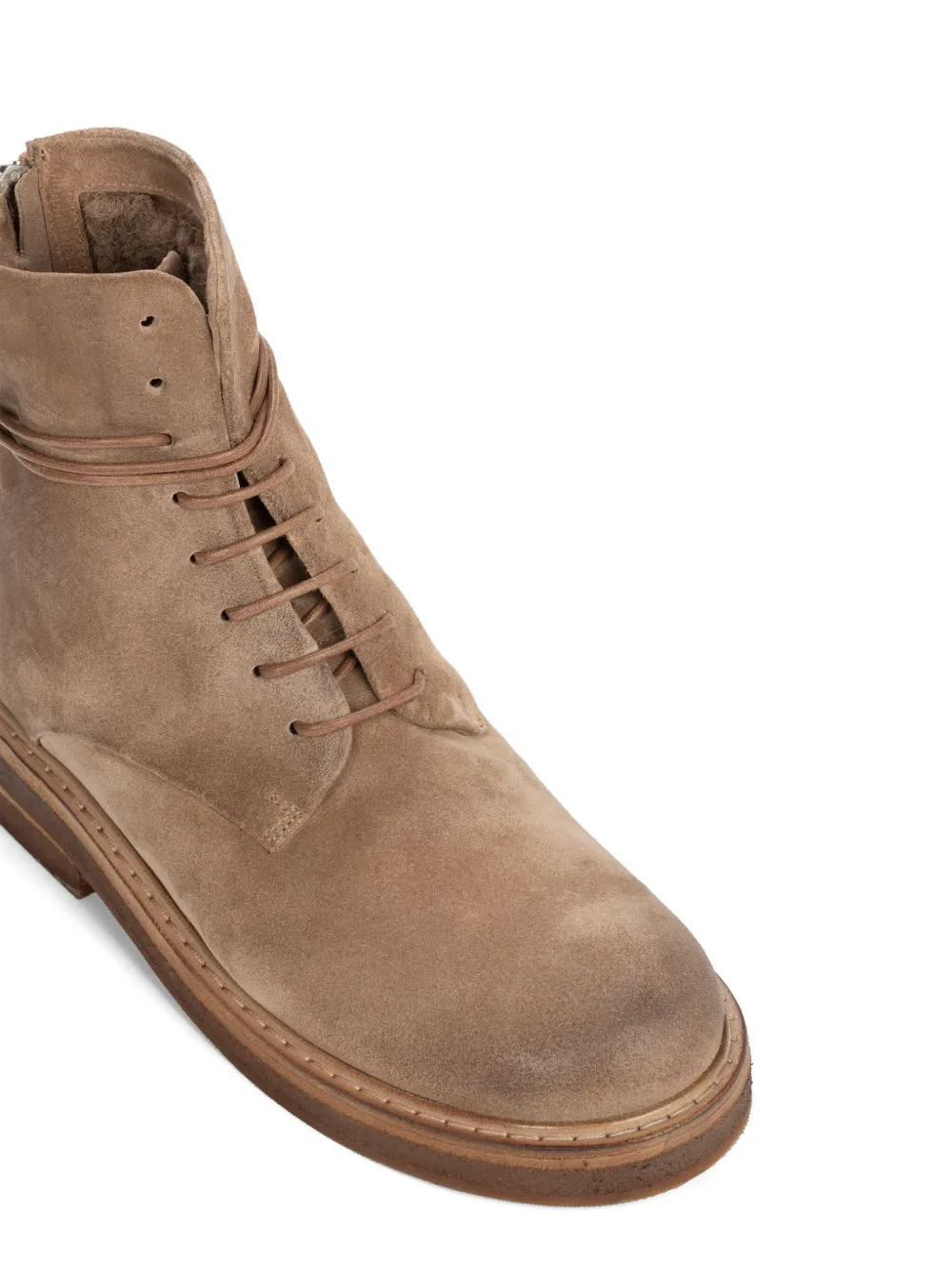 Marsèll Parrucca Lace-up Zip Boot In Neutral