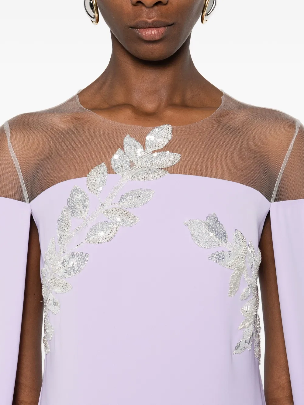 CRISTALLINI Kassandra maxi-jurk Paars