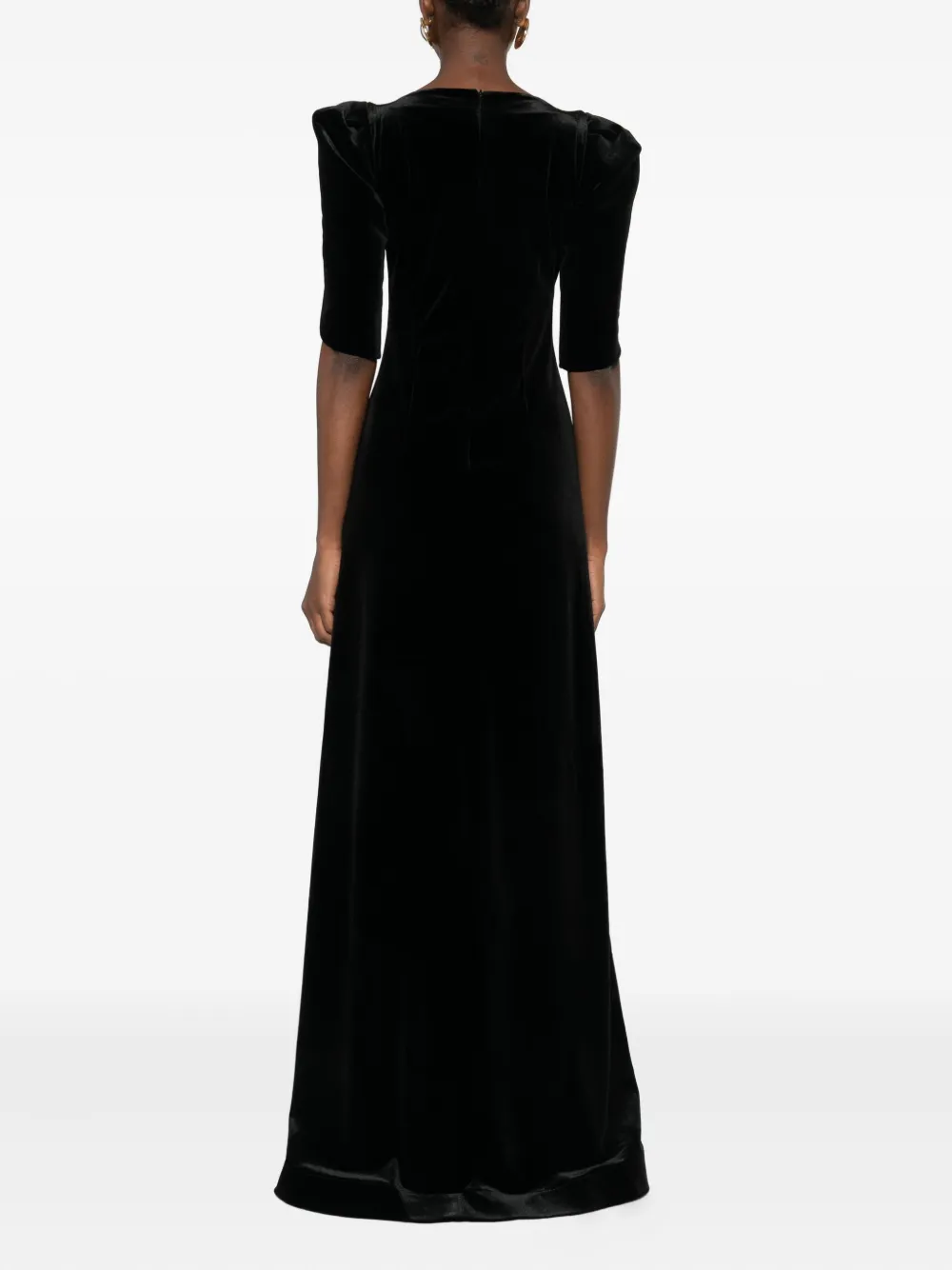 CRISTALLINI Lilith jurk met ceintuur Zwart