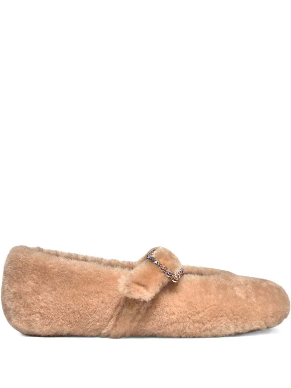 Le Silla Danielle Buckle-embellished Ballet Flats In Brown