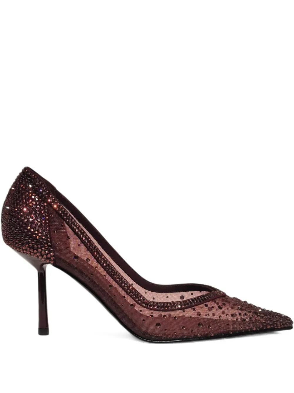 Le Silla 90mm Nicole Embellished Stiletto Pumps In Burgundy